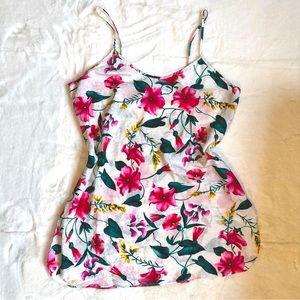 Vintage • Satin Tropical Negligee Slip Dress